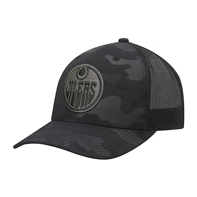 NHL Hat Camo Trucker Tonal Oilers