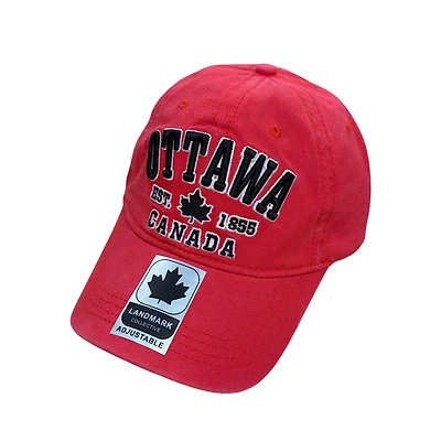Ottawa Hat Retro Wash (Red)