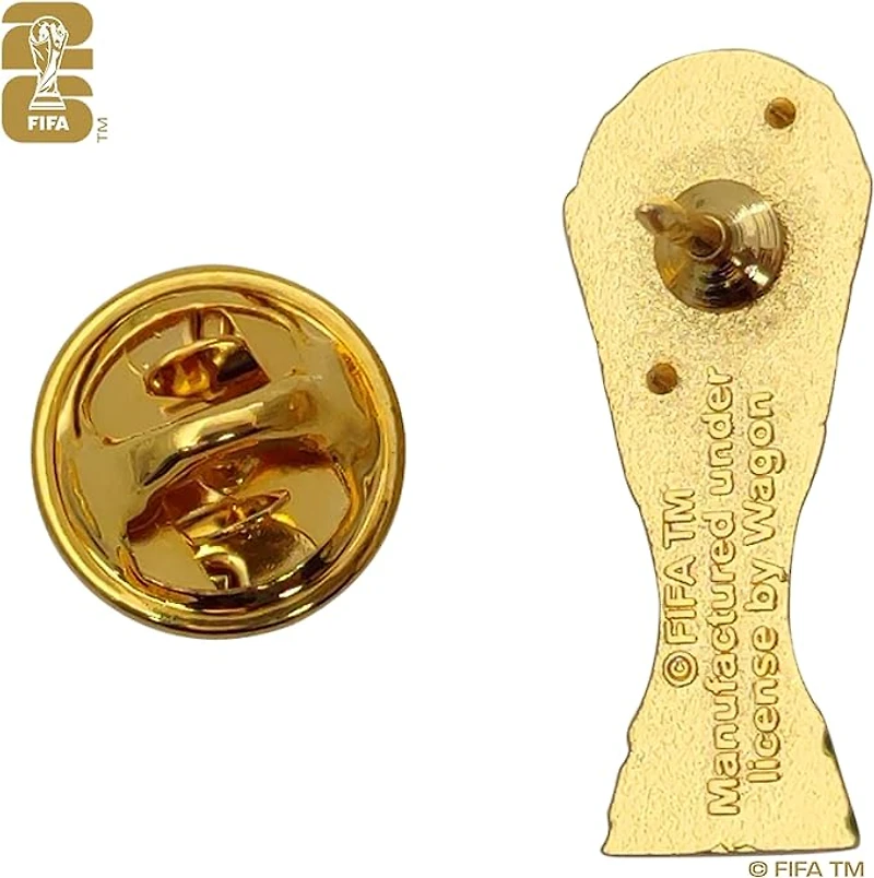 FIFA World Cup 2026 25mm Gold 2.5D Trophy Lapel Pin