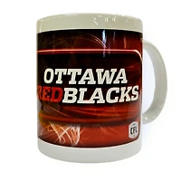 CFL Coffee Mug Subl. 11 Oz C-Handle White Redblacks