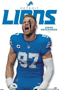 NFL Player Wall Poster Aidan Hutchinson Lions