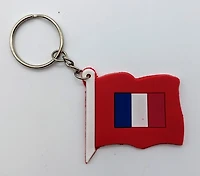 Country Keychain Rubber Flag France