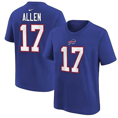 NFL Youth Player T-Shirt Name And Number Josh Allen Bills