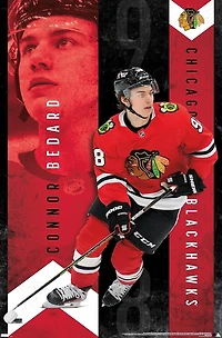 NHL Player Wall Poster Connor Bedard Blackhawks