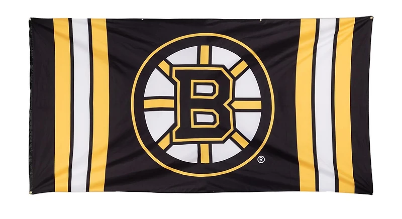 NHL Striped Vertical Jumbo Banner Flag 118" x 62" Bruins