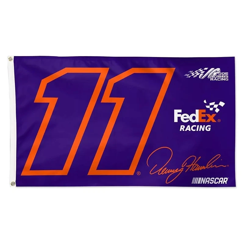 Nascar Team Flag 3x5 Denny Hamlin #11 FedEx Racing