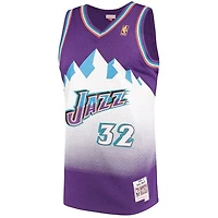 NBA Hardwood Classics Player 1996-97 Swingman Jersey Karl Malone Jazz (Purple and White)