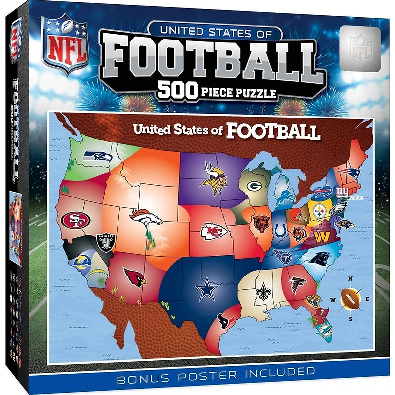 NFL United States of Football Map Puzzle