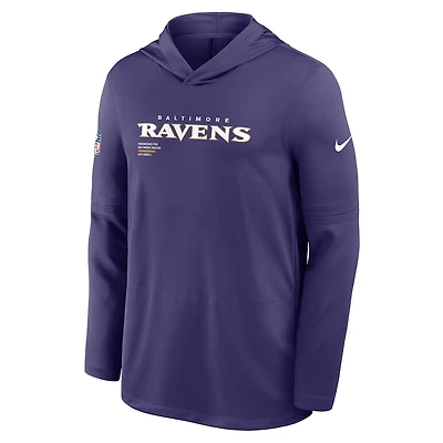 NFL Dri-FIT Long Sleeve Hoodie 2025 Sideline Pure Fury Ravens