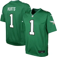 NFL Youth Player Game Jersey Alternate Kelly Green Jalen Hurts Eagles