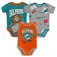 NFL Infant 3Pc Onesie Set 1st Round Pick Dolphins