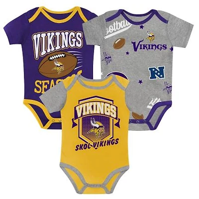NFL Infant 3Pc Onesie Set 1st Round Pick Vikings