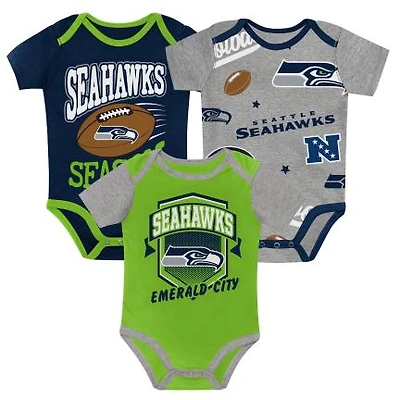 NFL Infant 3Pc Onesie Set 1st Round Pick Seahawks