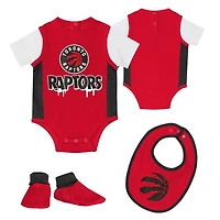 NBA 3Pc Onesie, Bib & Bootie Set 3 Point Play Raptors