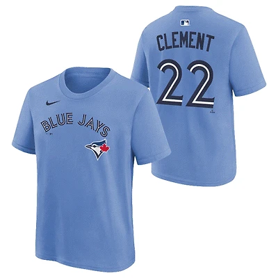 MLB Youth Player T-Shirt Name And Number Alt Powder Ernie Clement Blue Jays