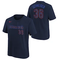 MLB Youth Player T-Shirt Name And Number City Connect Davis Schneider Jr. Blue Jays