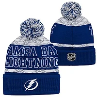 NHL Youth Knit Hat Puck Pattern Cuff Lightning