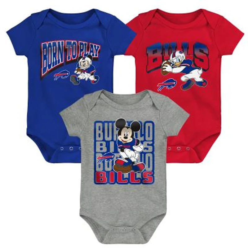 NFL Infant 3Pc Onesie Set Disney Gametime Frenzy Bills