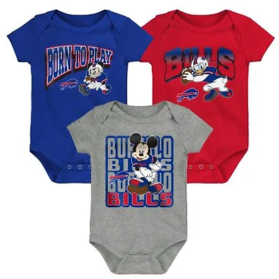 NFL Infant 3Pc Onesie Set Disney Gametime Frenzy Bills