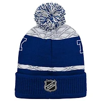 NHL Youth Knit Hat Puck Pattern Cuff Lightning