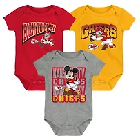 NFL Infant 3Pc Onesie Set Disney Gametime Frenzy Chiefs