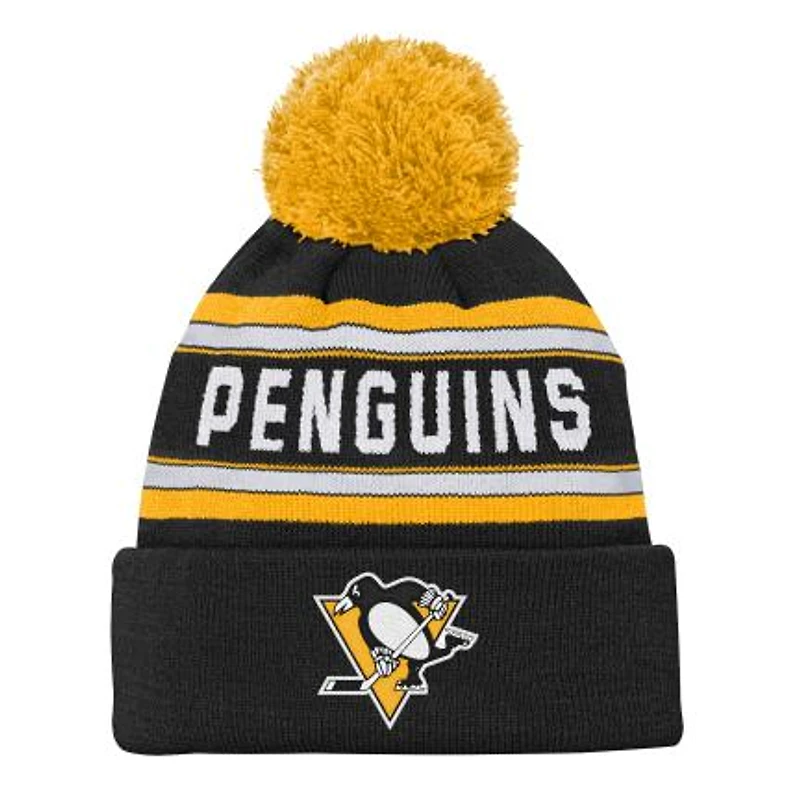 NHL Youth Knit Hat Jacquard Wordark Penguins