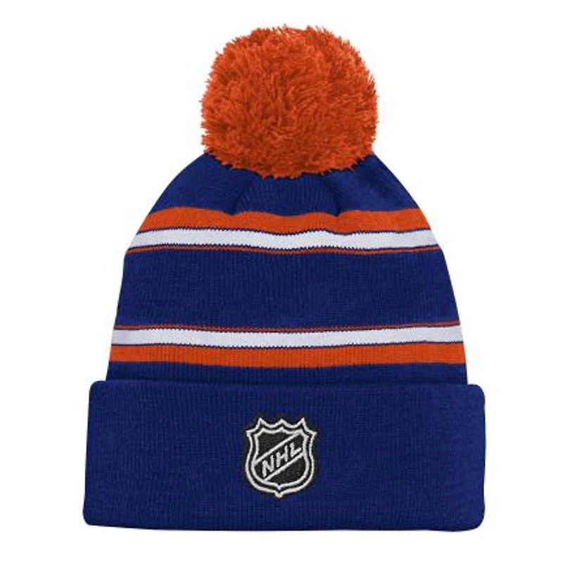 NHL Youth Knit Hat Jacquard Wordark Oilers