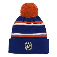 NHL Youth Knit Hat Jacquard Wordark Oilers