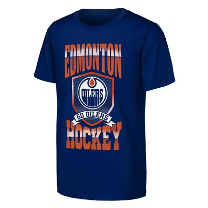 NHL Youth T-Shirt Big Shield Oilers