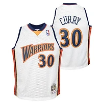 NBA Youth Hardwood Classics Player 2009-10 Swingman Jersey Steph Curry Warriors (White)