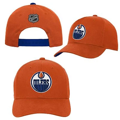 NHL Youth Hat Pre Curve Snapback Oilers (Orange)