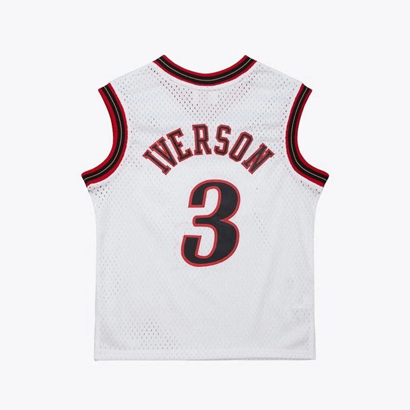 NBA Youth Hardwood Classics Player 2001-01 Swingman Jersey Allen Iverson 76ers (White)