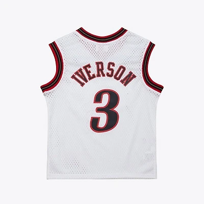 NBA Youth Hardwood Classics Player 2001-01 Swingman Jersey Allen Iverson 76ers (White)