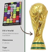 FIFA World Cup 2026 25mm Gold 2.5D Trophy Lapel Pin
