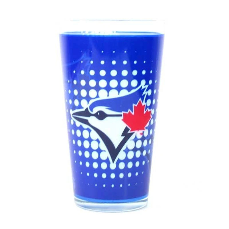 MLB Pint Glass 16 Oz Spotted Blue Jays
