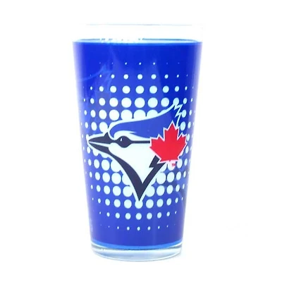 MLB Pint Glass 16 Oz Spotted Blue Jays