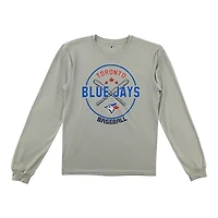 MLB Long Sleeve Poly Shirt Distressed Blue Jays