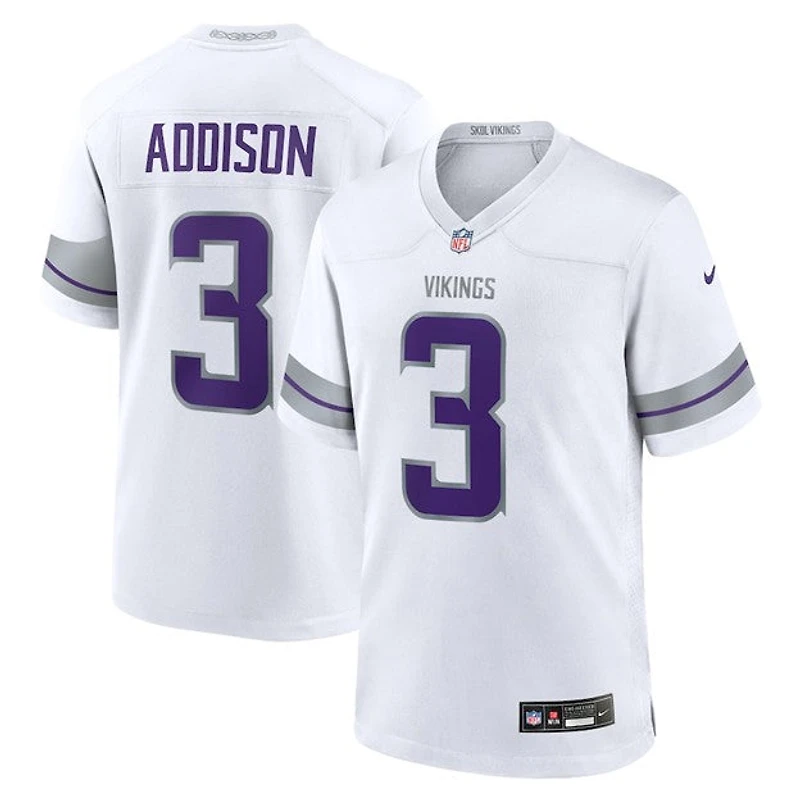 NFL Player Game Jersey Alt White Jordan Addison Vikings