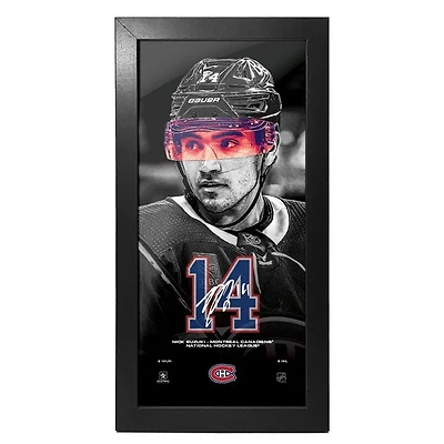 NHL 6" x 12" Frame Neon Visor Nick Suzuki Canadiens