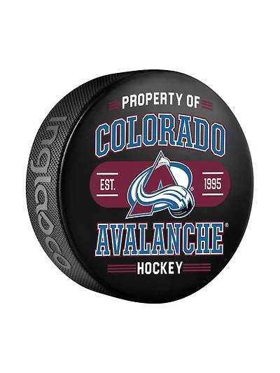 NHL Puck Property of Avalanche