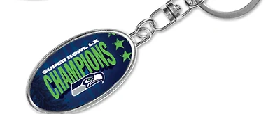 NFL Keychain Double Sided Super Bowl LX Champions Seahawks