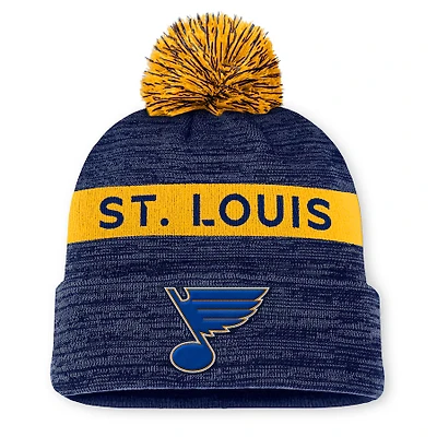 NHL Knit Hat Authentic Pro Rink Cuffed with Pom 2024 Blues