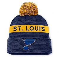 NHL Knit Hat Authentic Pro Rink Cuffed with Pom 2024 Blues