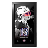 NHL 6" x 12" Frame Neon Visor Cole Caufield Canadiens