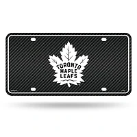NHL License Plate Metal Carbon Fiber Design Maple Leafs