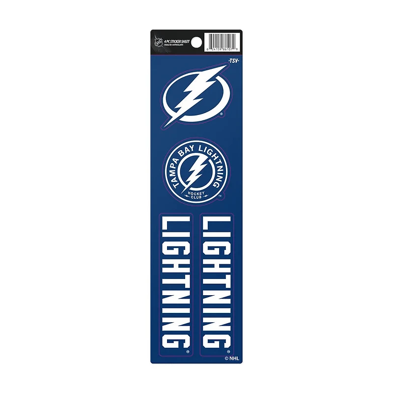 NHL 4Pc Sticker Sheet Lightning
