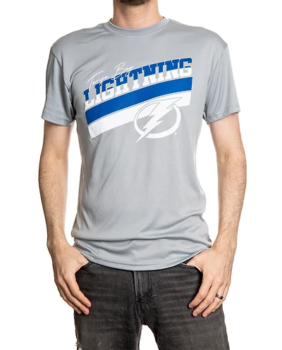 NHL T-Shirt Performance Rashguard Stripes Lightning