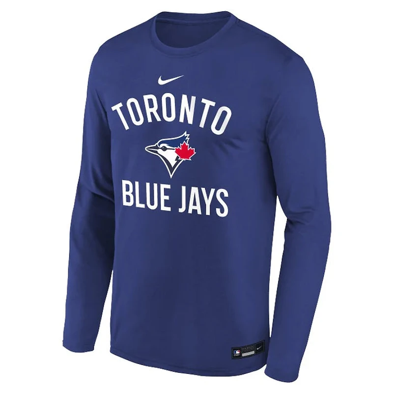 MLB Long Sleeve Shirt Dri-Fit Authentic Collection Team Issue Blue Jays