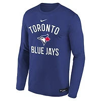 MLB Long Sleeve Shirt Dri-Fit Authentic Collection Team Issue Blue Jays