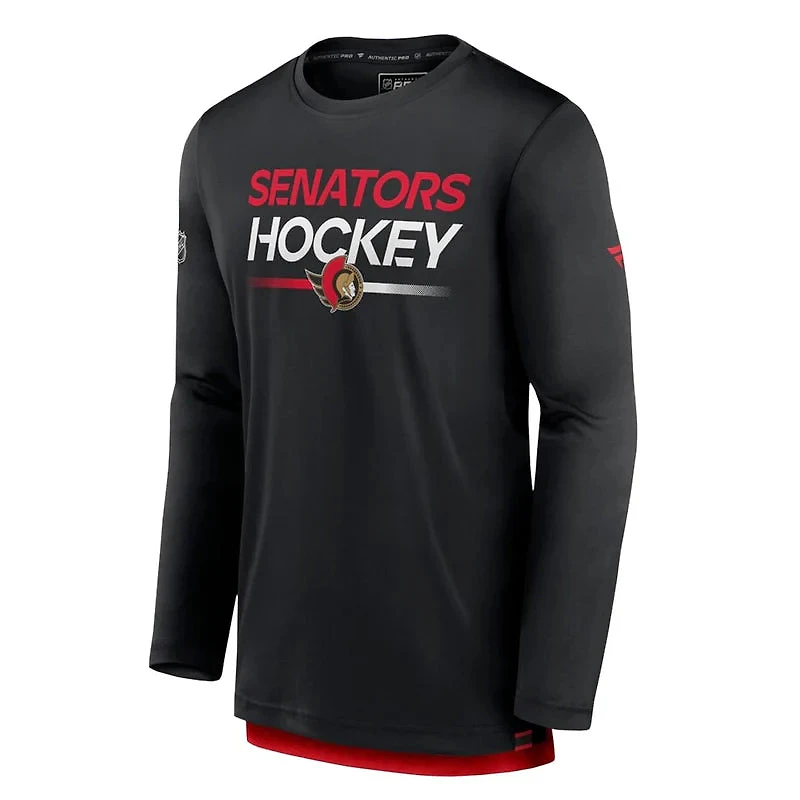 NHL Long Sleeve Poly Shirt Authentic Pro 2023-24 Senators